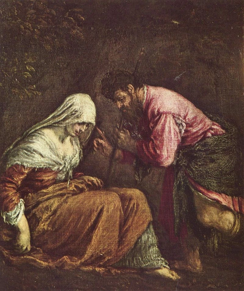 Bozzetto con uomo e donna - Jacopo da Ponte, detto Bassano